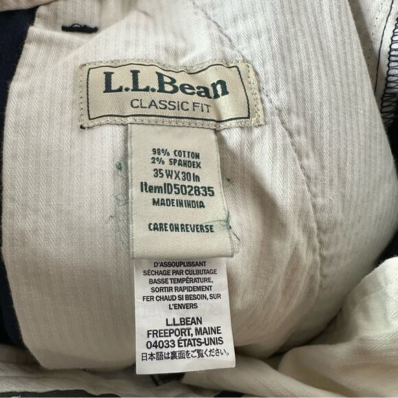 L.L. Bean Men’s Navy Blue Wide Corduroy Pants - Picture 4 of 6